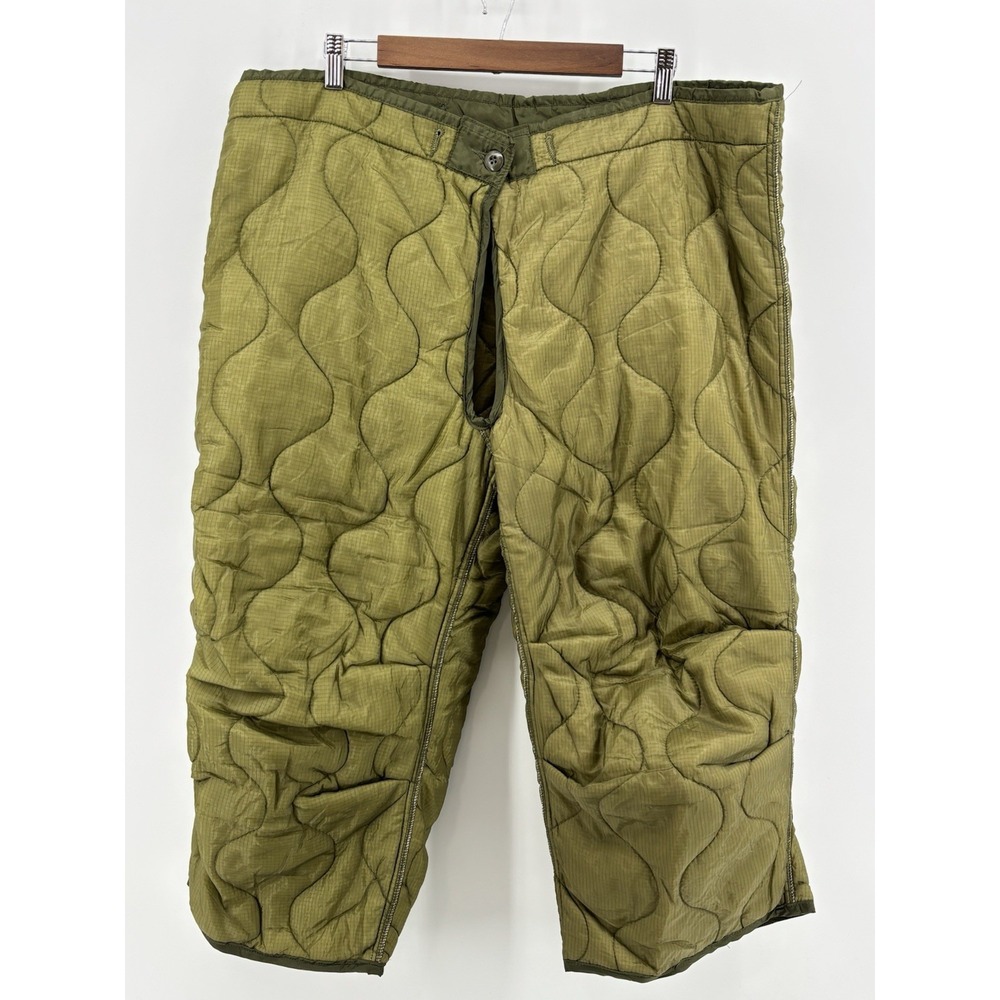 US Military OD M65 Field Cold Weather Pants Trouser Quilted Liner Large SHORT